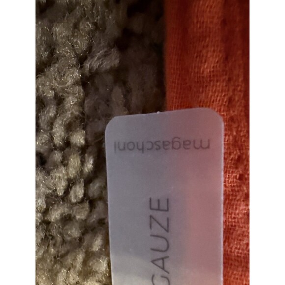 Magaschoni Cotton Gauze Pants Women’s Size Large Wide Leg Orange NWT - Picture 8 of 12